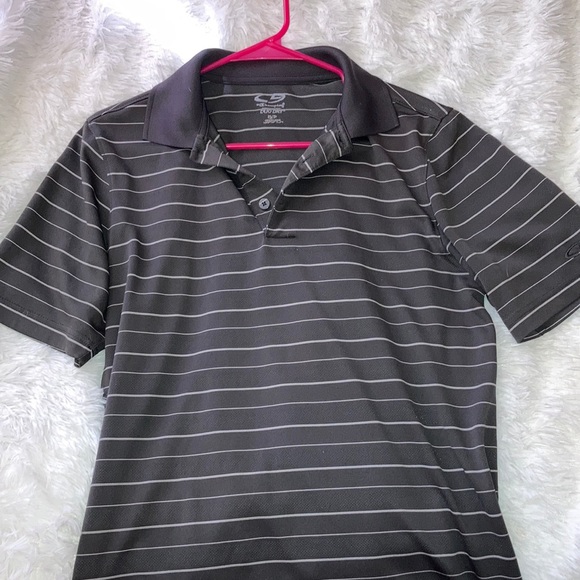 🖤Men’s S Champion Duo Dry Gray Striped Polo - Picture 4 of 7